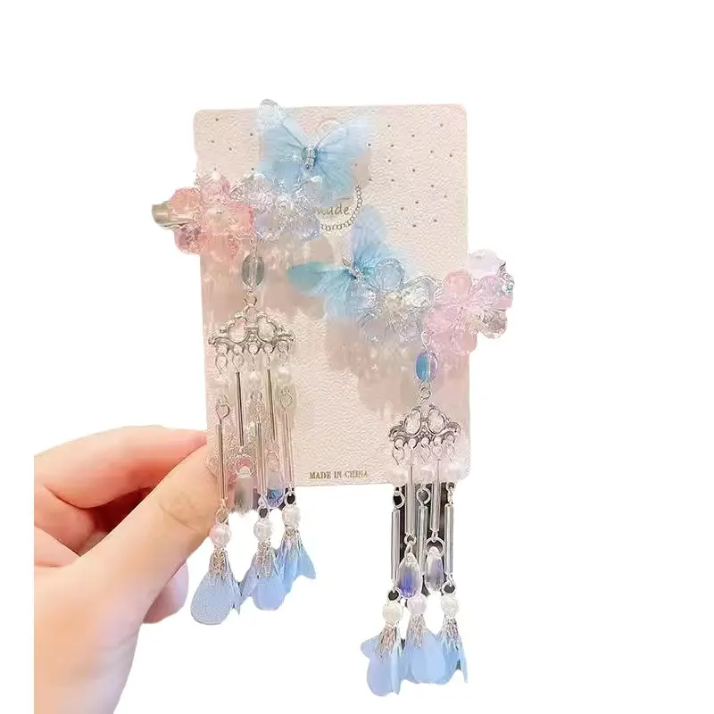 Blue Flower Hairpin with Pearl Accents - Image 159