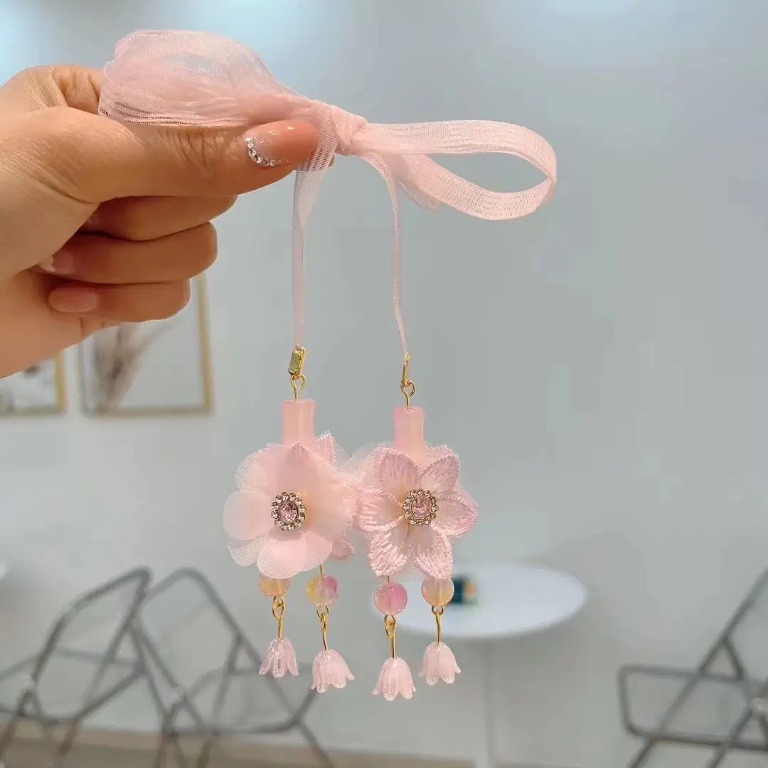 Blue Flower Hairpin with Pearl Accents — feature 36