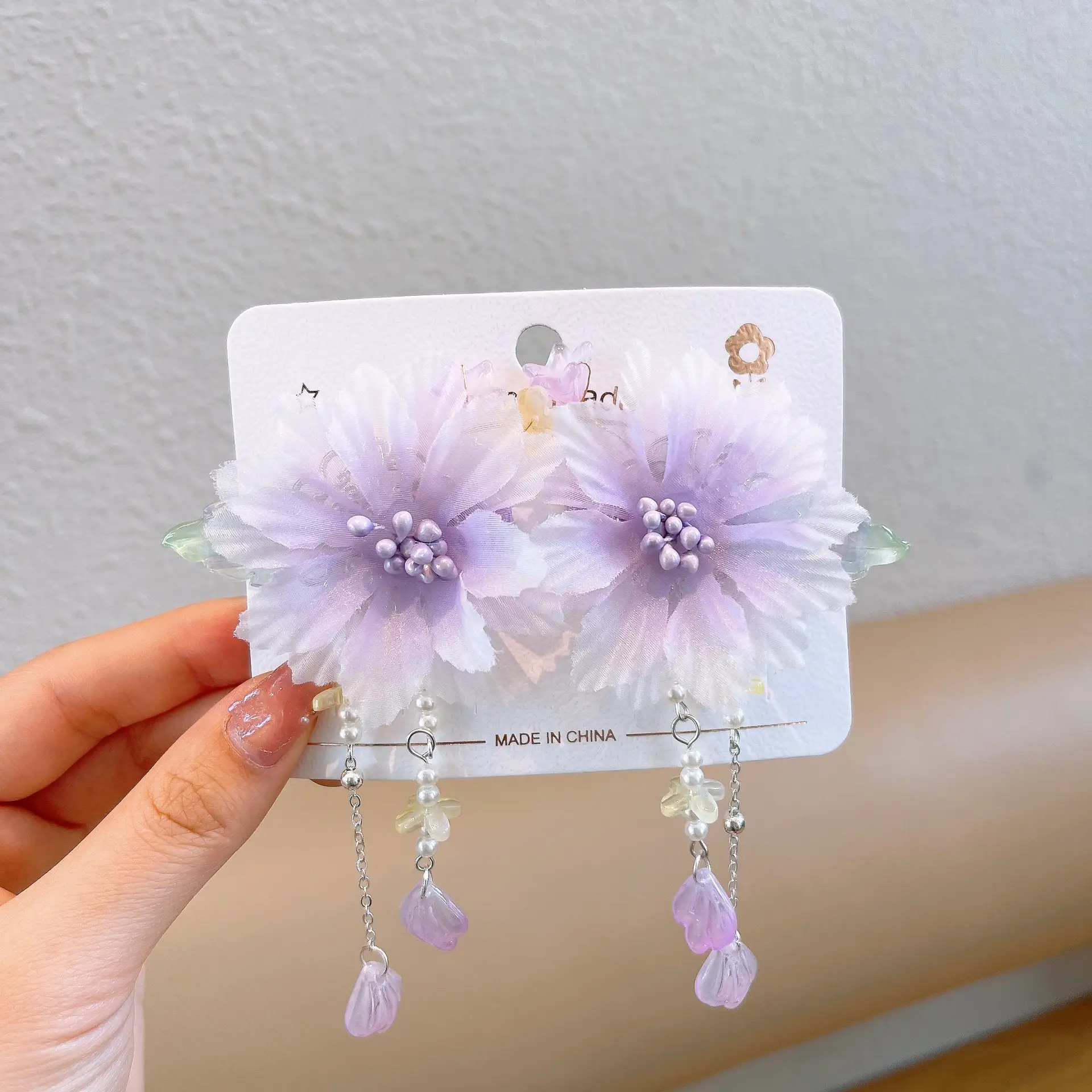 Blue Flower Hairpin with Pearl Accents - Image 120