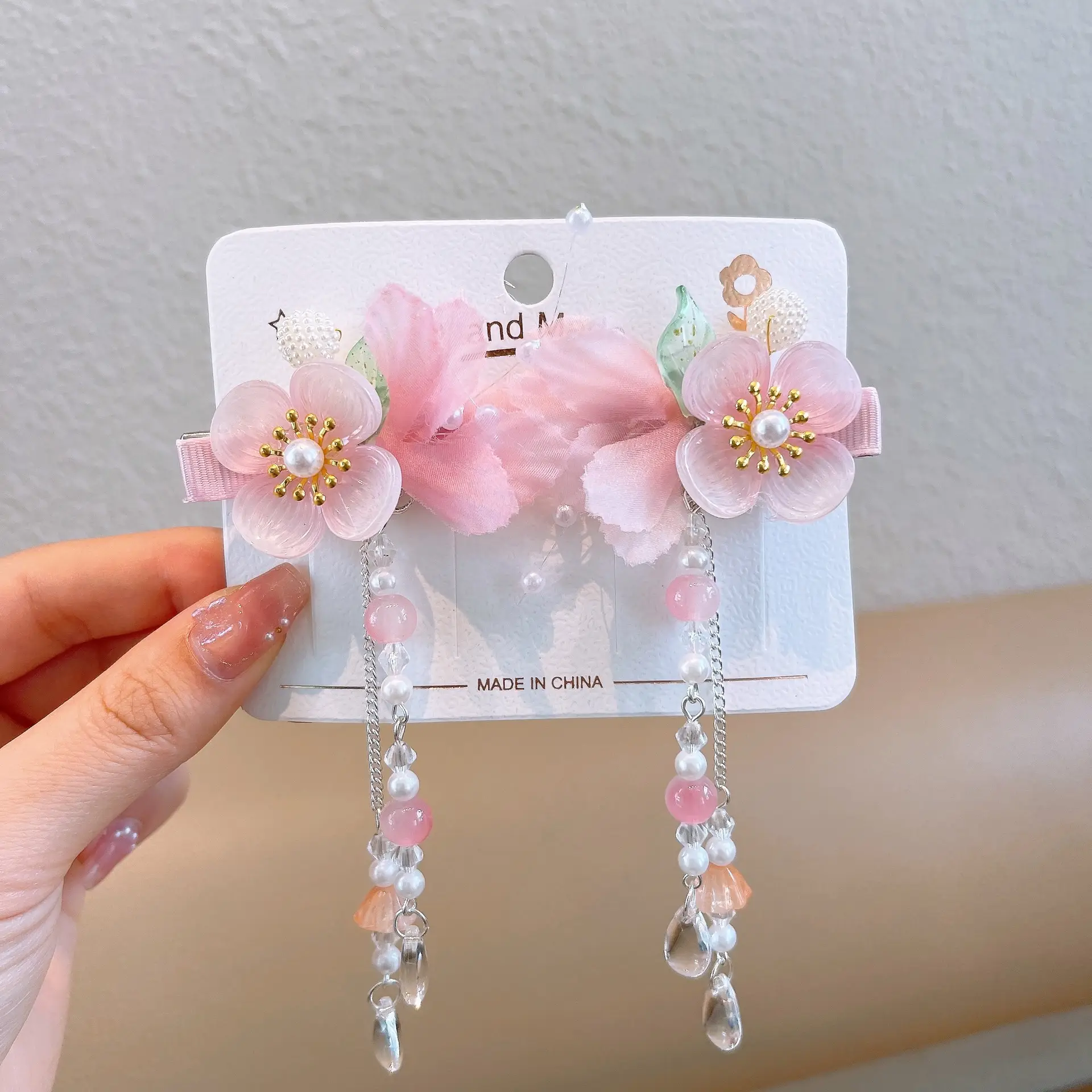 Blue Flower Hairpin with Pearl Accents - Image 124