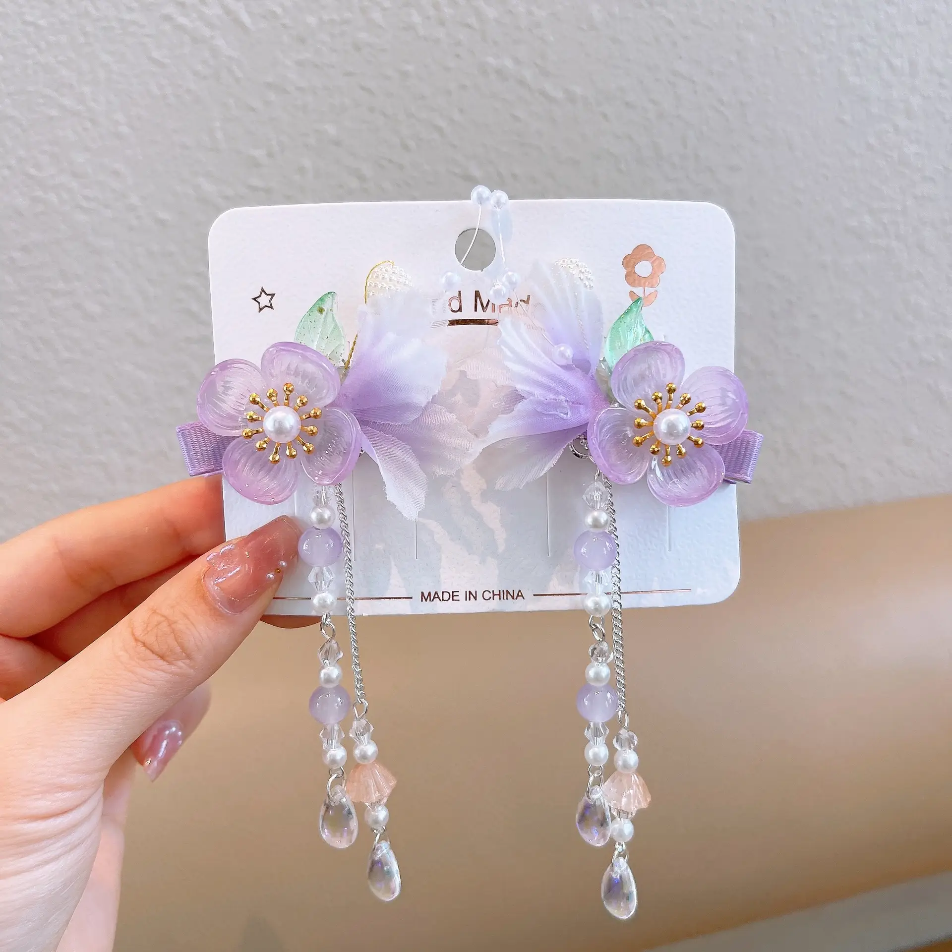 Blue Flower Hairpin with Pearl Accents - Image 125
