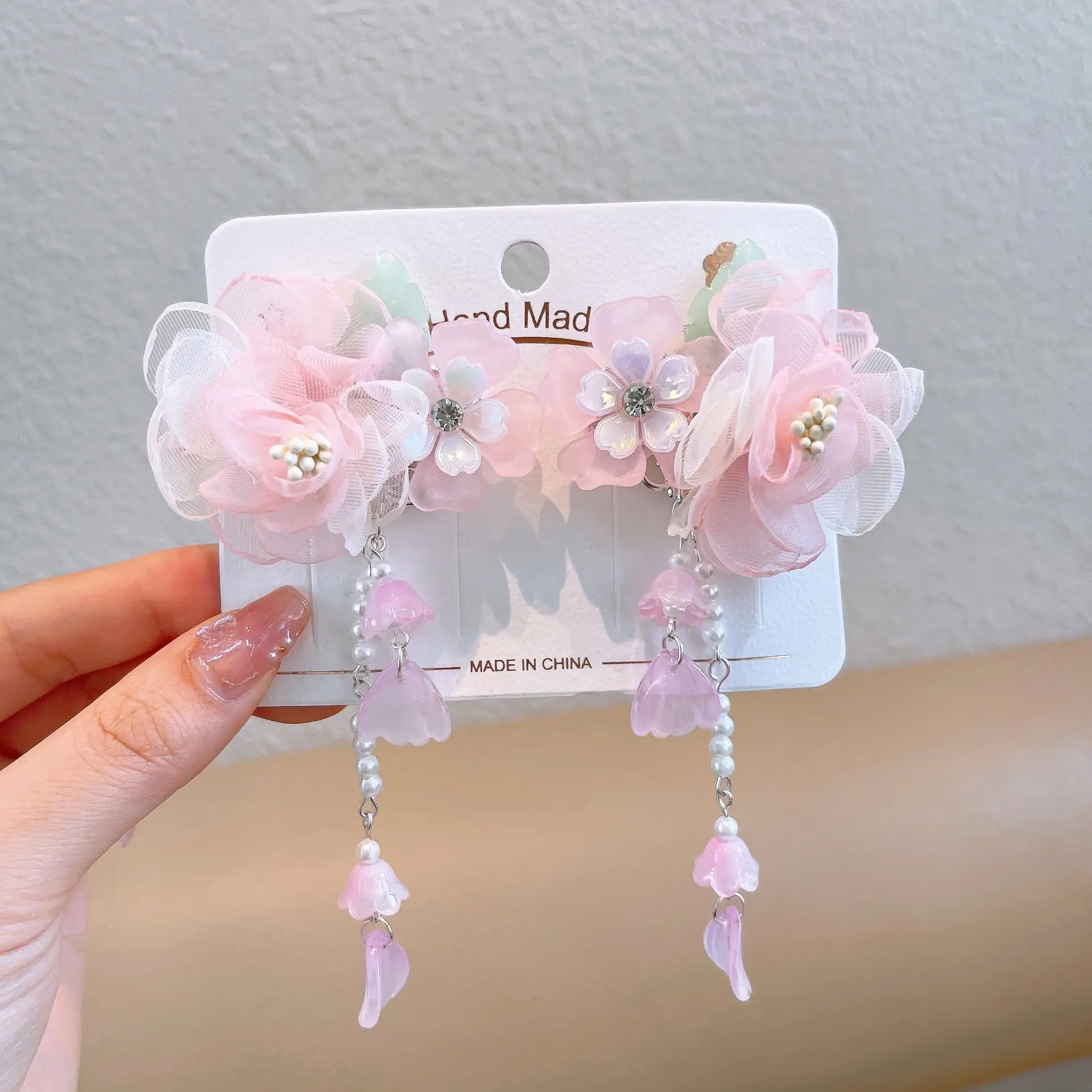 Blue Flower Hairpin with Pearl Accents - Image 127