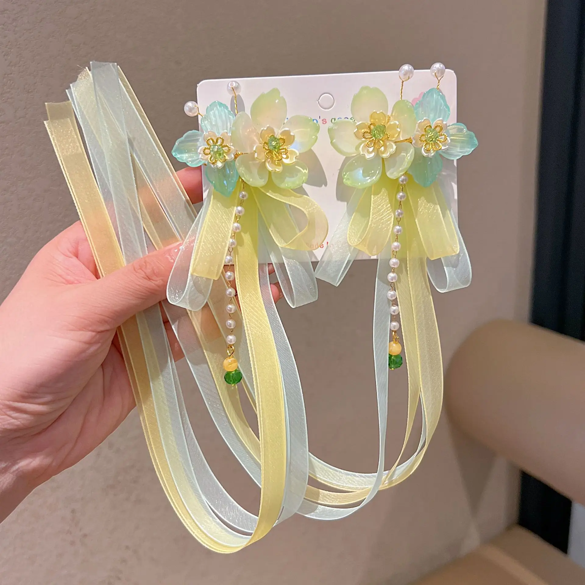 Blue Flower Hairpin with Pearl Accents - Image 139