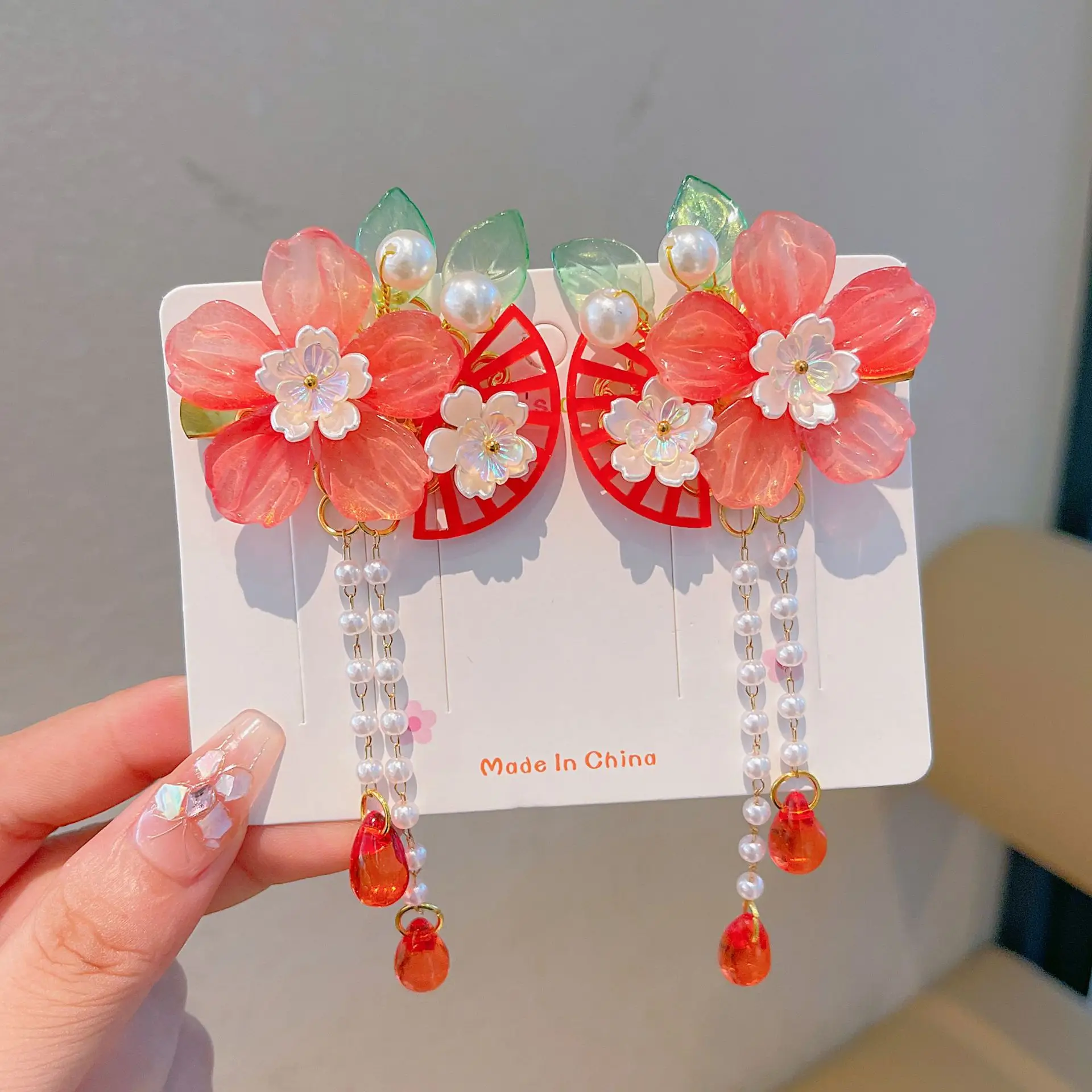 Blue Flower Hairpin with Pearl Accents - Image 88
