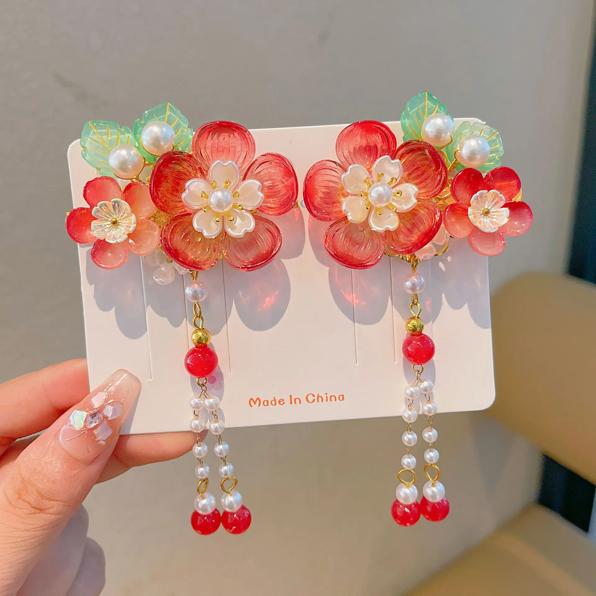 Blue Flower Hairpin with Pearl Accents - Image 89