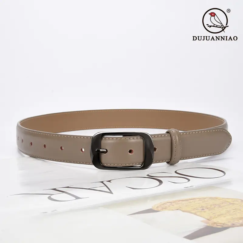 Ladies Brown Leather Belt with Black Buckle - Image 12