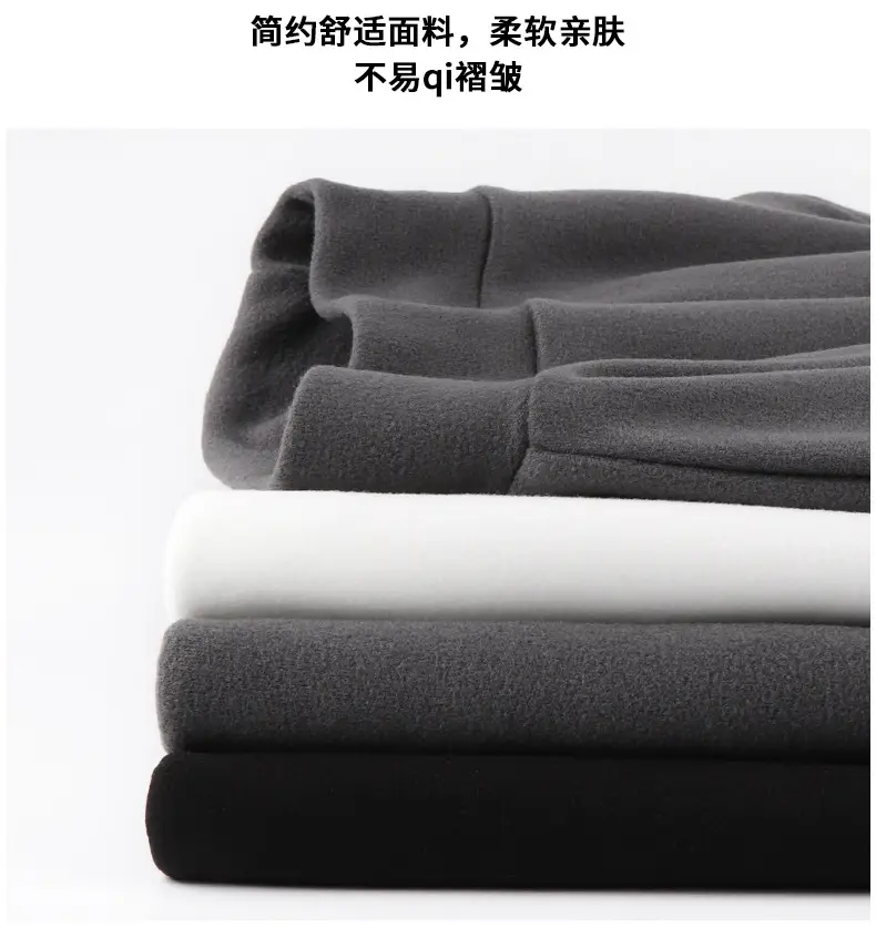 Men's 270g Velvet T-Shirt Dark Gray Semi-High Collar — feature 4