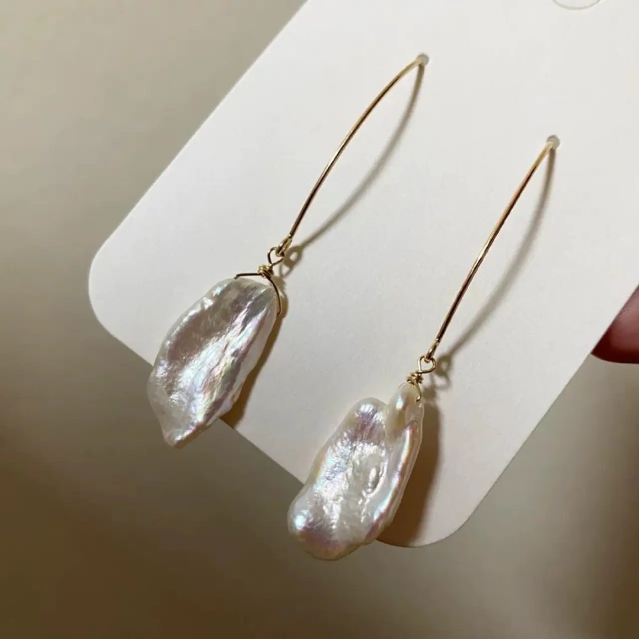 Natural Baroque Pearl Earrings for Women