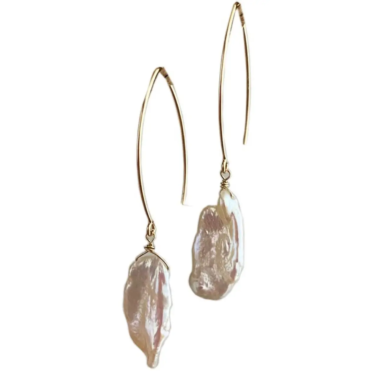 Natural Baroque Pearl Earrings for Women