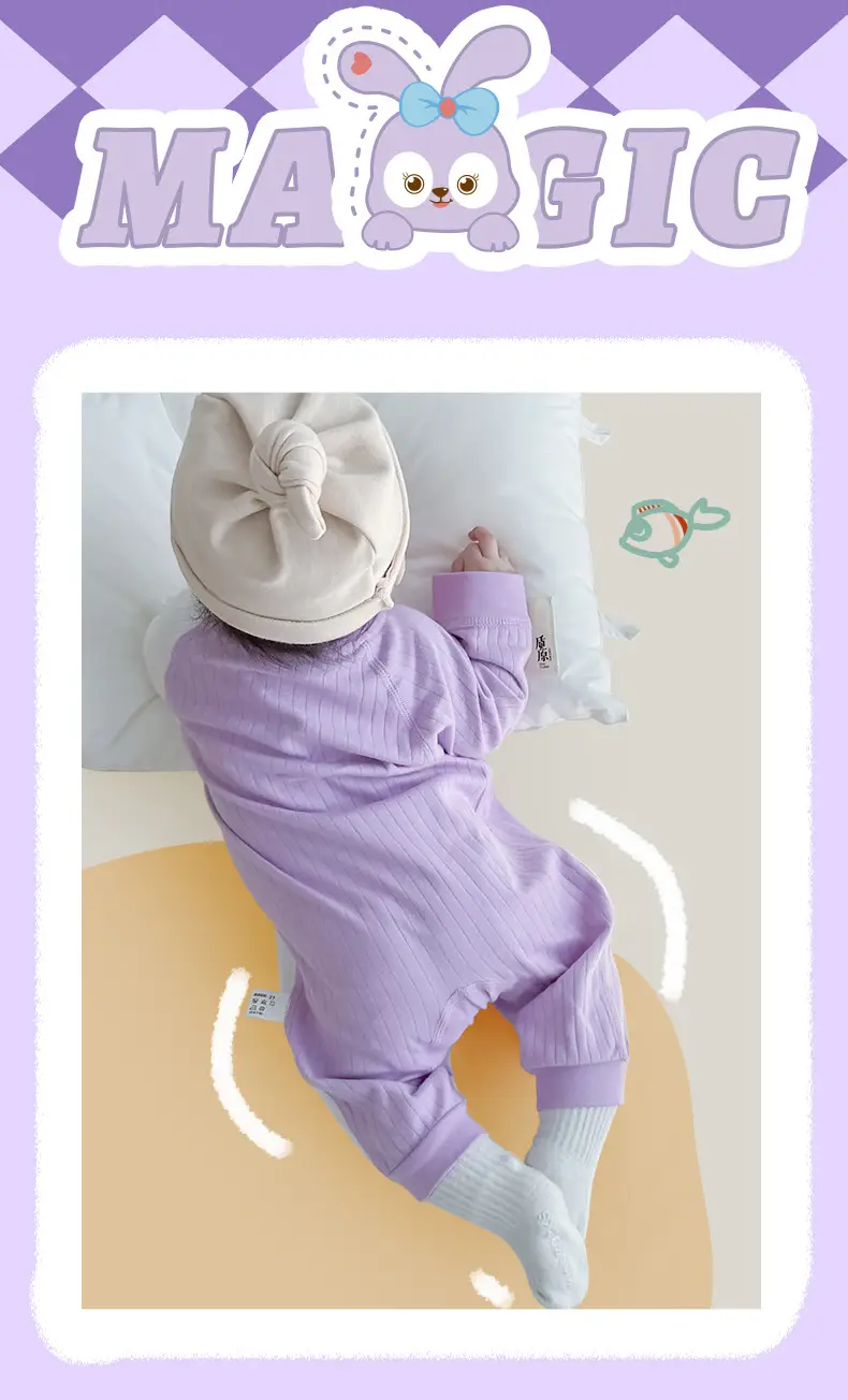 Baby Cotton Dolphin Jumpsuit Newborn Long Sleeve — feature 2
