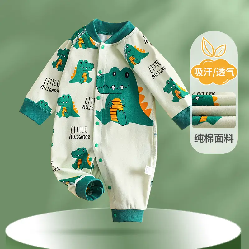 Baby Cotton Dolphin Jumpsuit Newborn Long Sleeve
