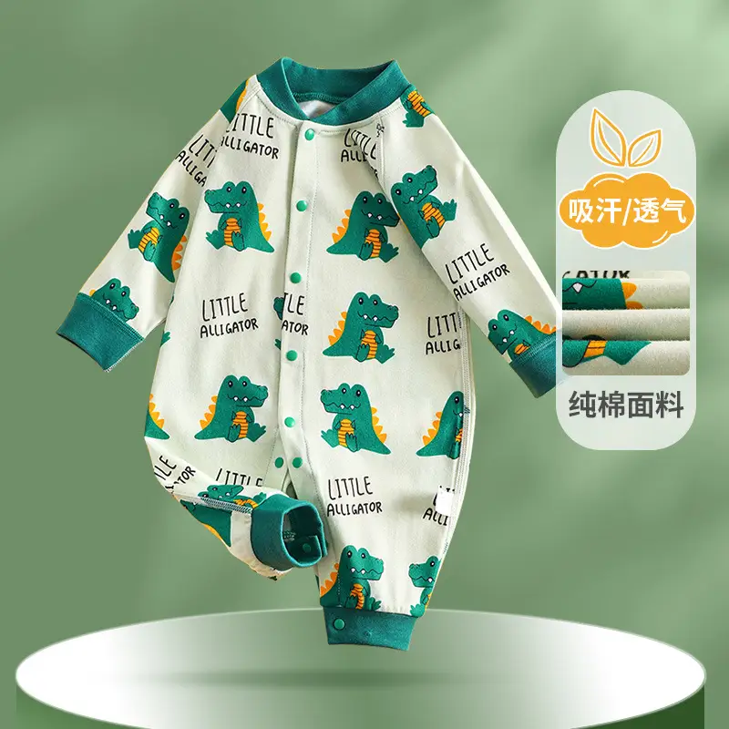 Baby Cotton Dolphin Jumpsuit Newborn Long Sleeve