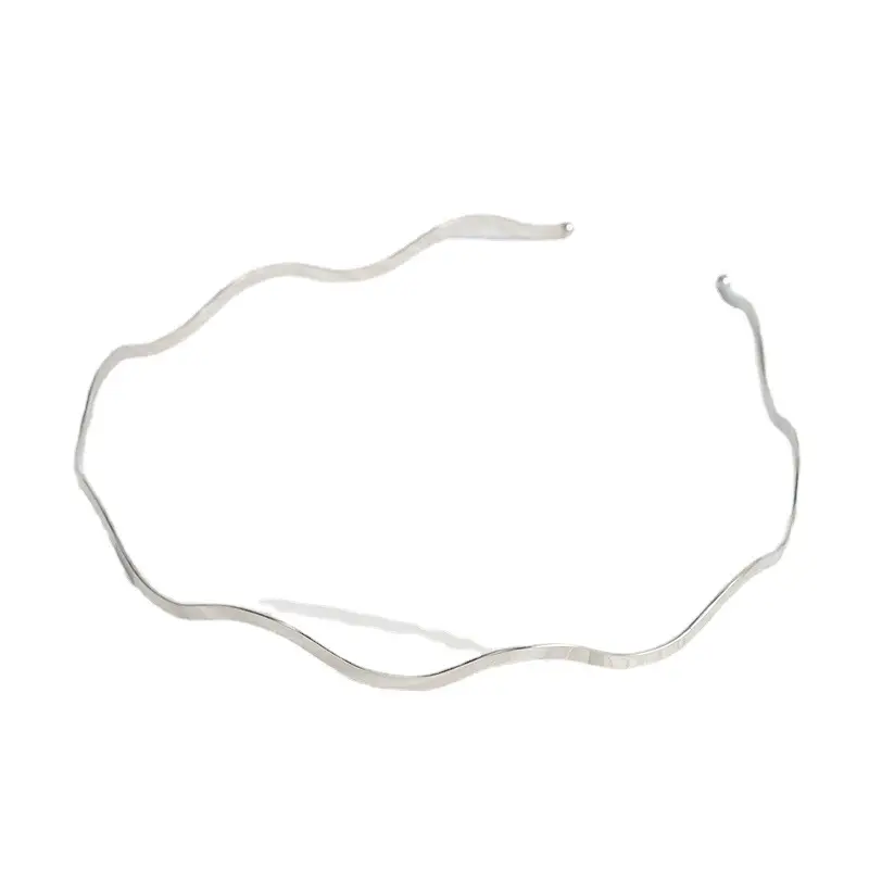 Silver Cross-Border Headband with Embroidered Design