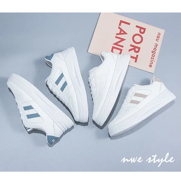 White Shoes Women's Shoes 2023 Autumn New All-match Casual Sports Leather Summer White Shoe Plate Shoes Net Popular Spring Summer Shoes — feature 1