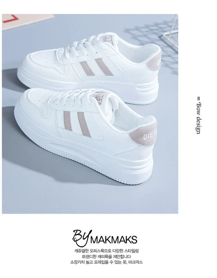 White Shoes Women's Shoes 2023 Autumn New All-match Casual Sports Leather Summer White Shoe Plate Shoes Net Popular Spring Summer Shoes — feature 11
