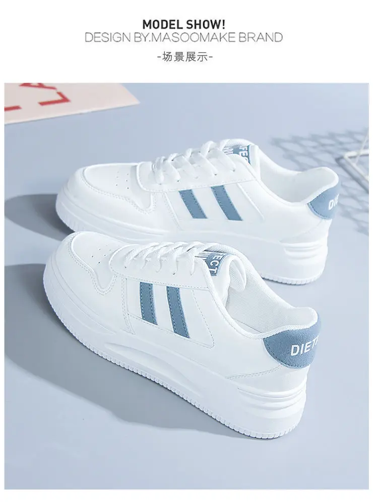 White Shoes Women's Shoes 2023 Autumn New All-match Casual Sports Leather Summer White Shoe Plate Shoes Net Popular Spring Summer Shoes — feature 6