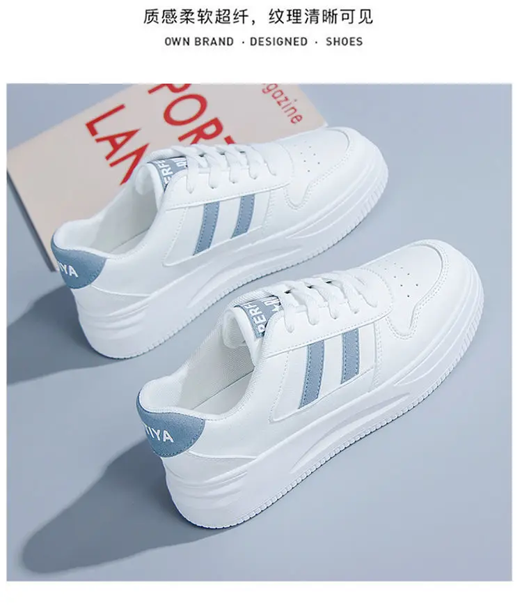 White Shoes Women's Shoes 2023 Autumn New All-match Casual Sports Leather Summer White Shoe Plate Shoes Net Popular Spring Summer Shoes — feature 7