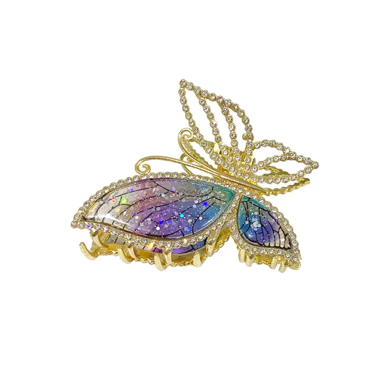 Crystal Butterfly Hair Clip for Women Summer High End