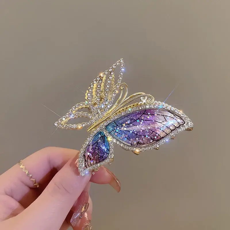 Crystal Butterfly Hair Clip for Women Summer High End — feature 16