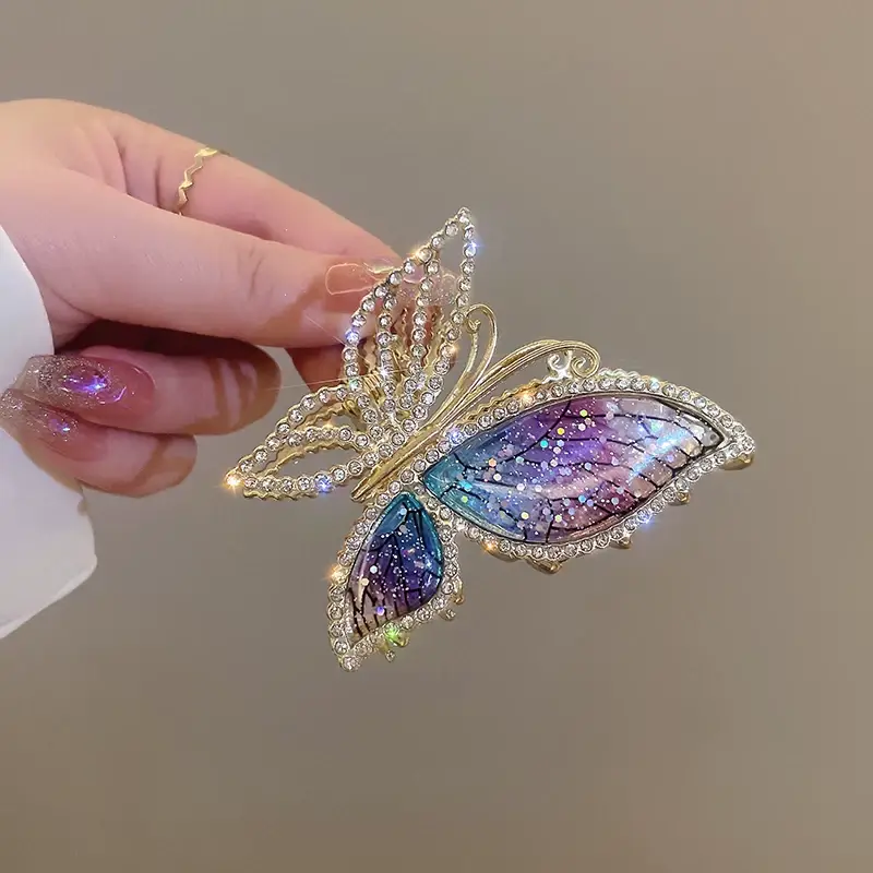 Crystal Butterfly Hair Clip for Women Summer High End — feature 6