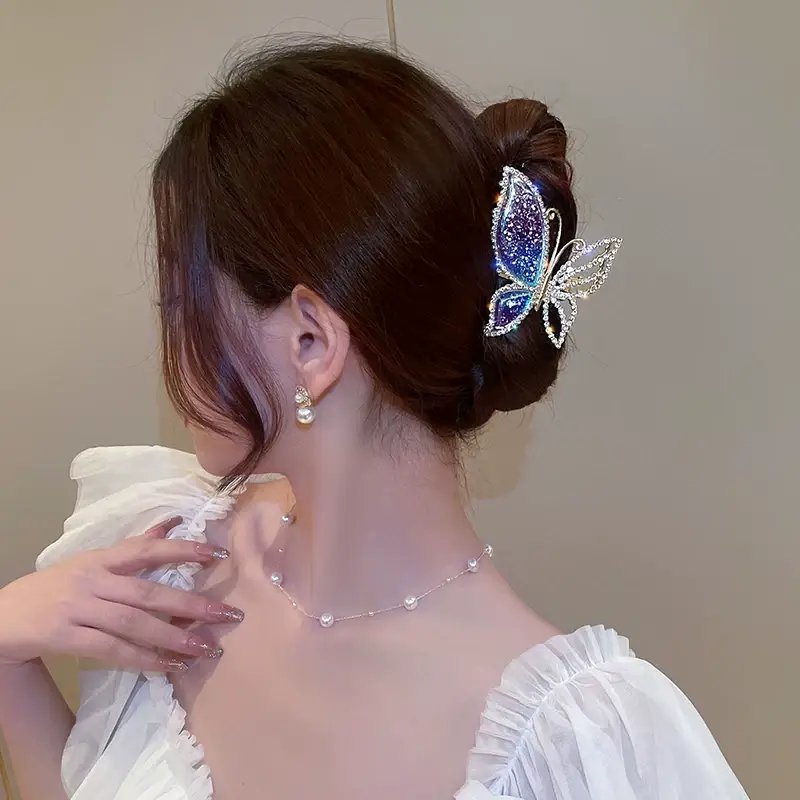 Crystal Butterfly Hair Clip for Women Summer High End — feature 8