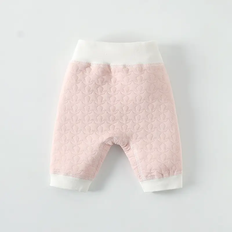 Baby's Warm Blue Quilted High Waist Pants - Image 8
