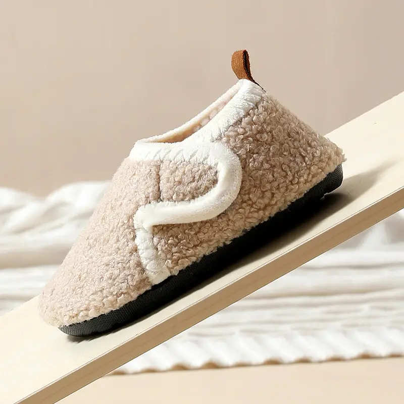 Baby Fleece Lined Slip-On Shoes Grey Winter Soft Sole