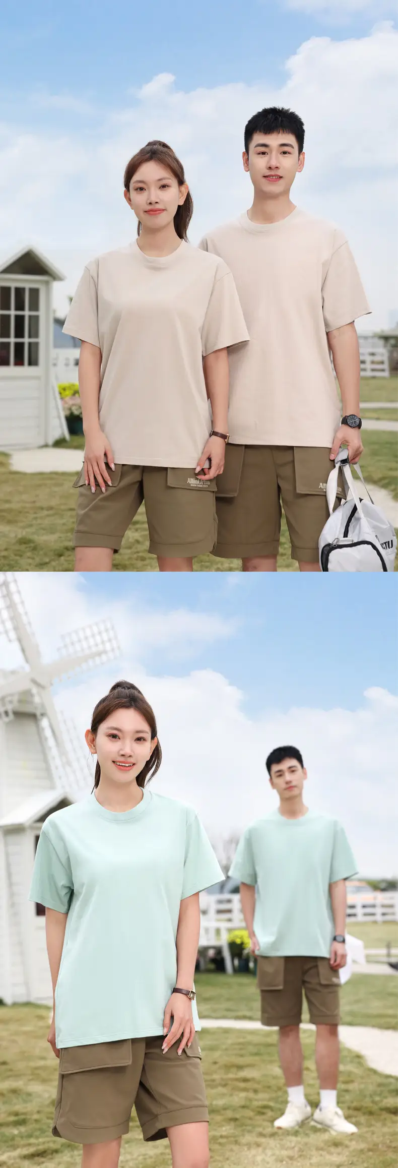 Summer Cotton T-Shirt White Black Loose Fit — feature 27