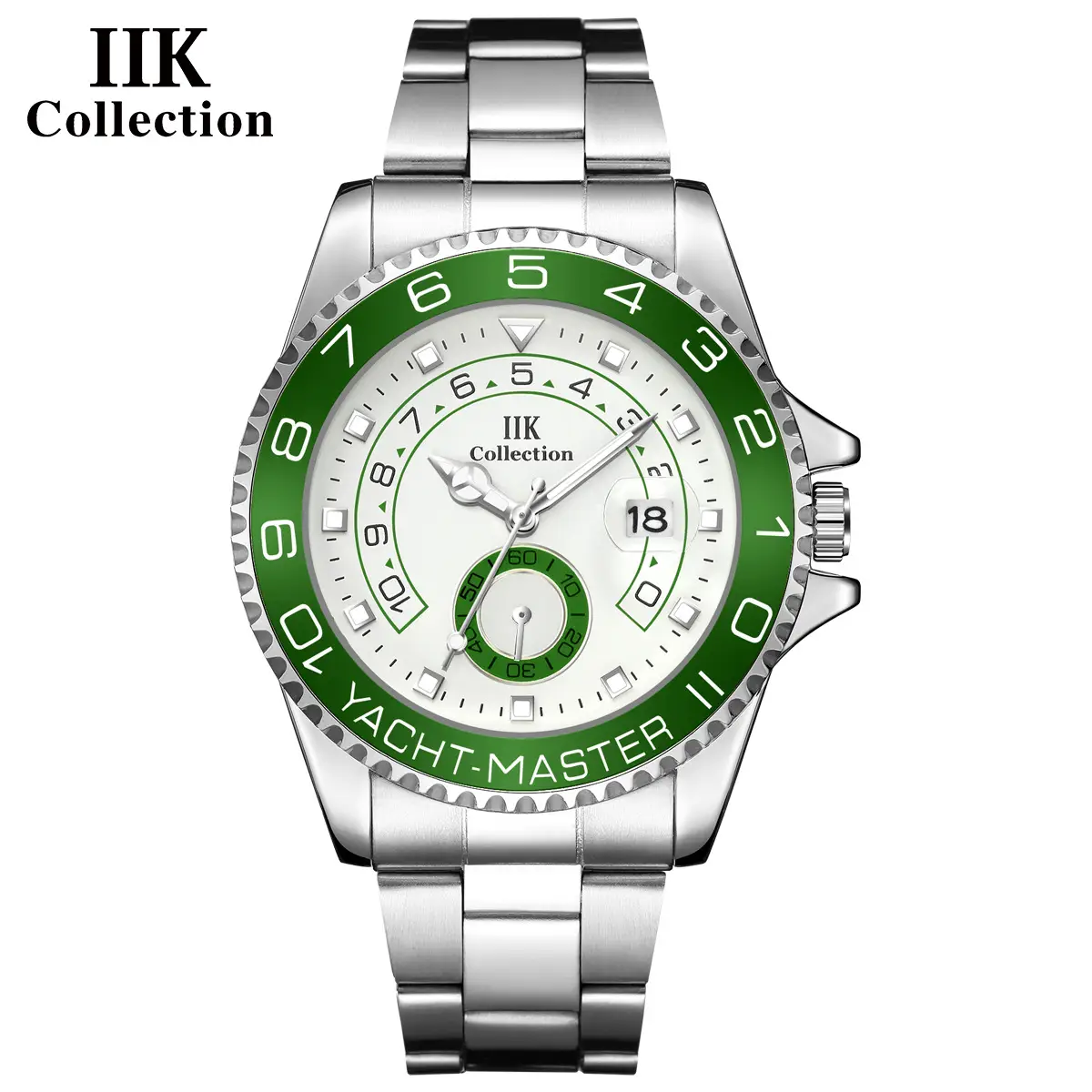 Men's Stainless Steel Vibrato Watch with Blue Dial