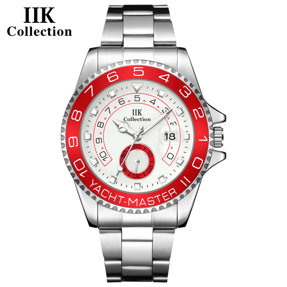 Men's Stainless Steel Vibrato Watch with Blue Dial