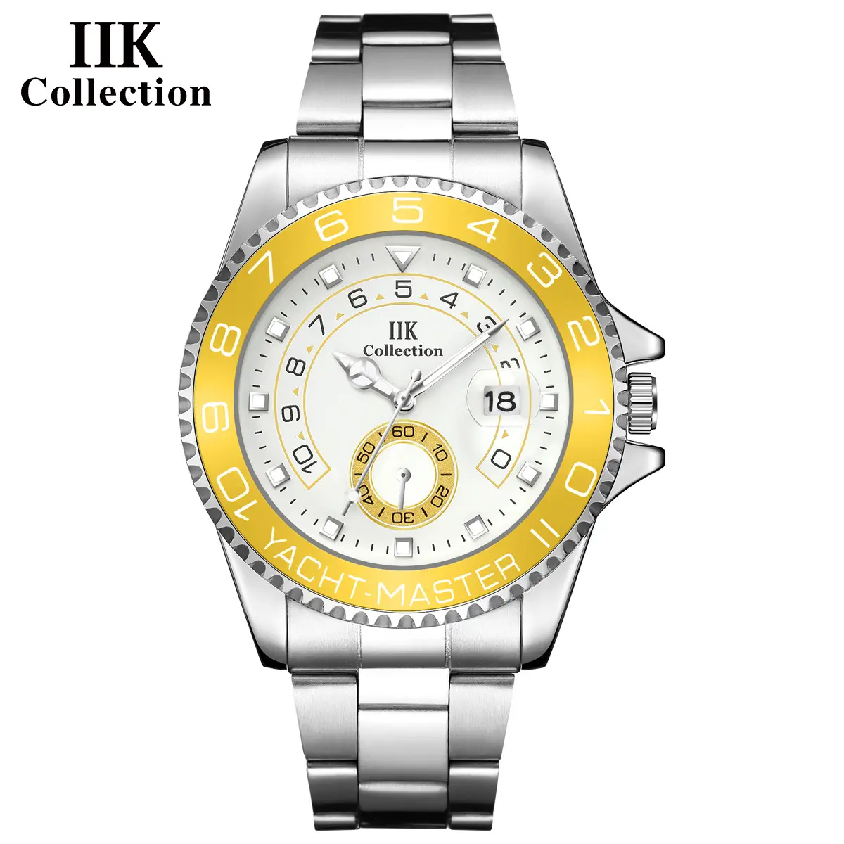 Men's Stainless Steel Vibrato Watch with Blue Dial
