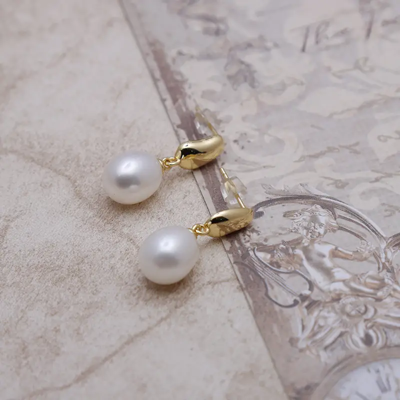 Vintage Pearl Earrings Gold Plated 925 Sterling Silver - Image 5