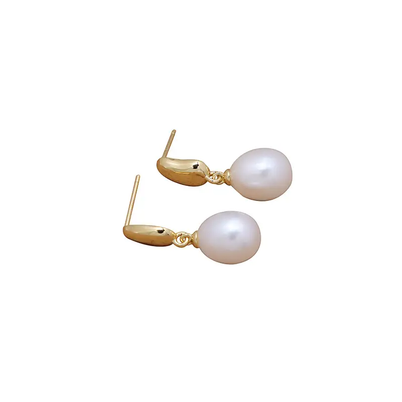 Vintage Pearl Earrings Gold Plated 925 Sterling Silver - Image 6