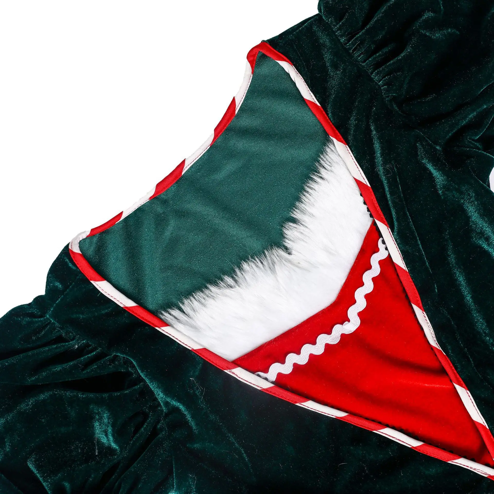 Red White Striped Christmas Knee Socks for Women — feature 5