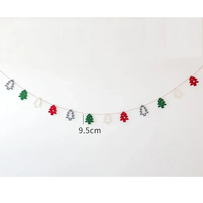 Christmas Triangle Flag Garland for Party Decor - Image 2