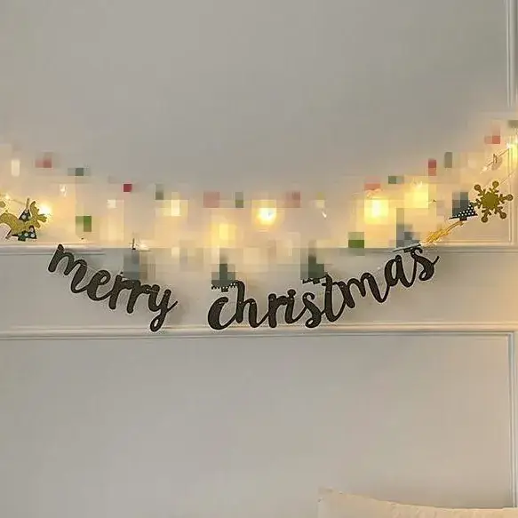 Christmas Triangle Flag Garland for Party Decor - Image 6