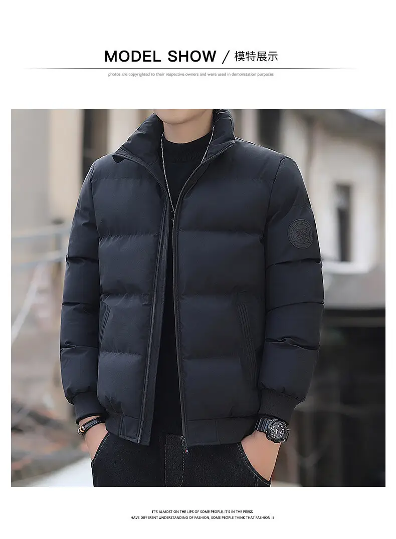 Men's Cotton Puffer Jacket Cross Border Winter Warm Korean Style — feature 11