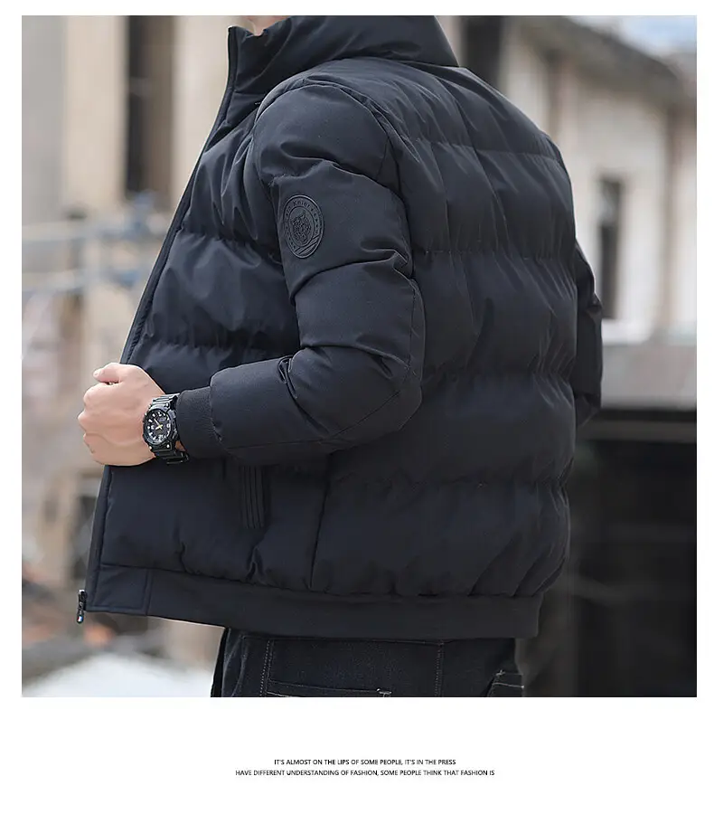 Men's Cotton Puffer Jacket Cross Border Winter Warm Korean Style — feature 12