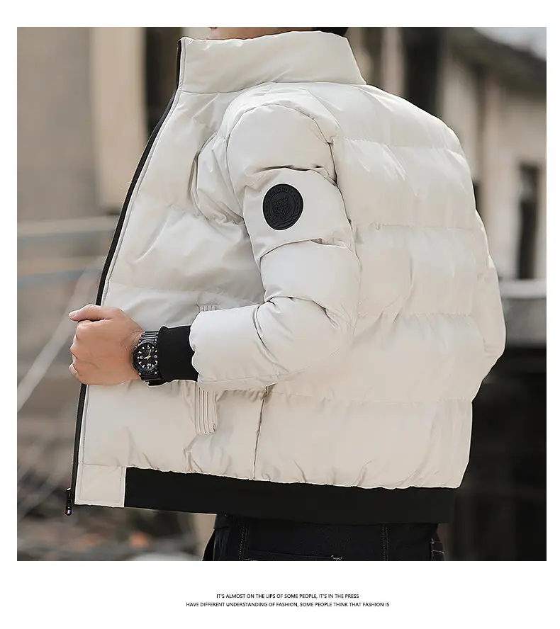 Men's Cotton Puffer Jacket Cross Border Winter Warm Korean Style — feature 15