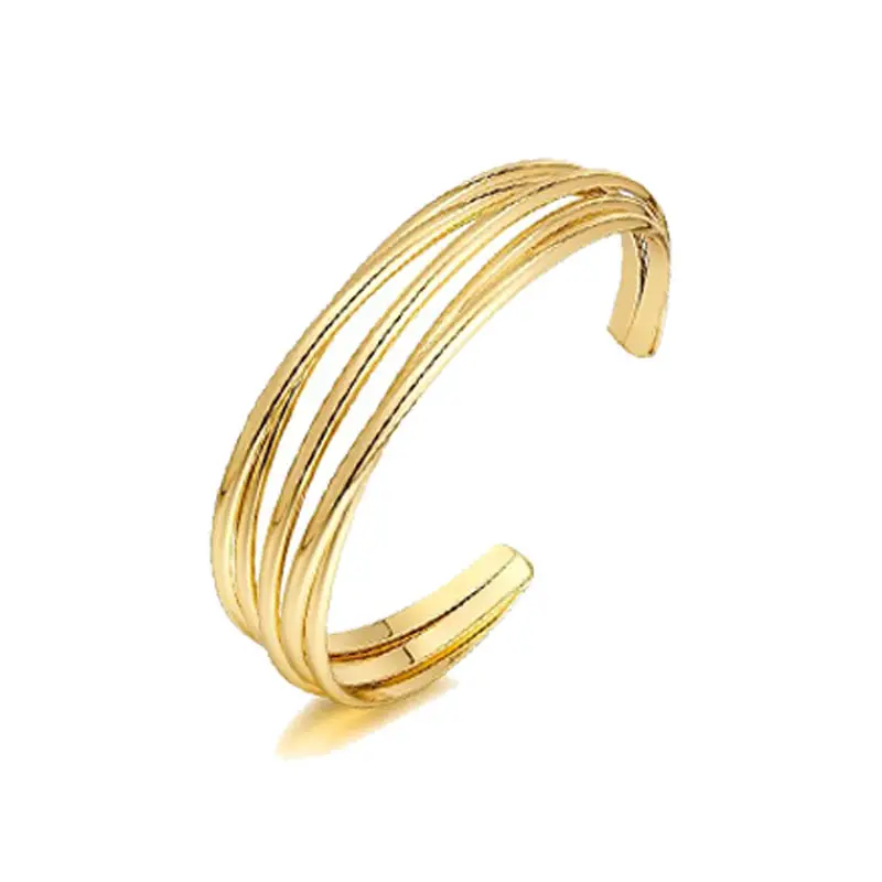 Factory Direct Sales Hollow Armband European and American Exaggerated Stylish Simple and Generous Metal Open Bracelet Amazon Hot Style
