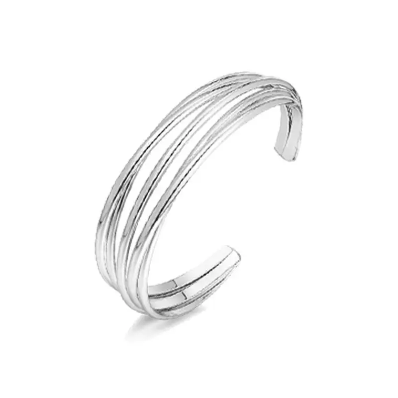 Factory Direct Sales Hollow Armband European and American Exaggerated Stylish Simple and Generous Metal Open Bracelet Amazon Hot Style