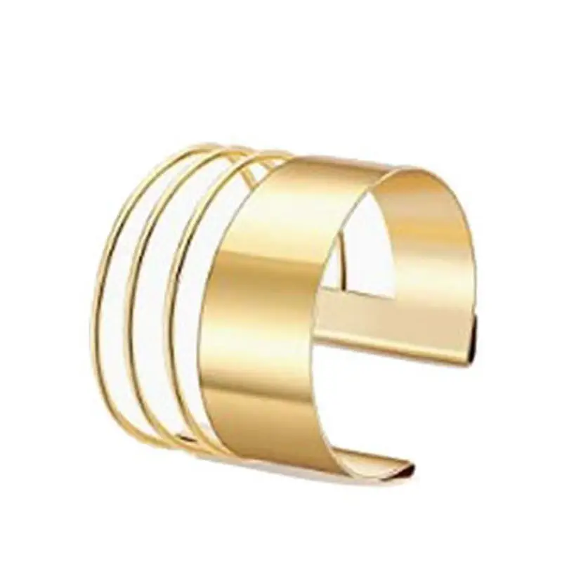 Factory Direct Sales Hollow Armband European and American Exaggerated Stylish Simple and Generous Metal Open Bracelet Amazon Hot Style