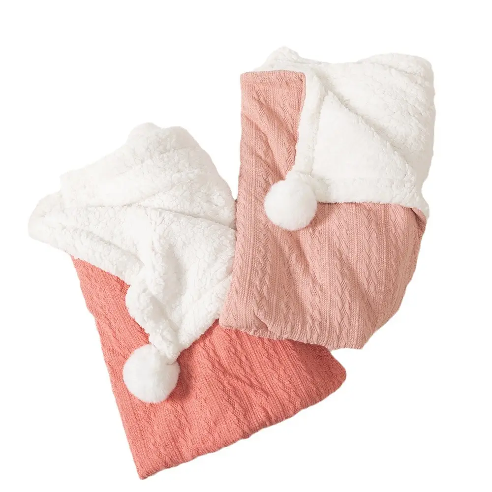 2024 Winter Baby Jacquard Knitted Ball Blanket Teal - Image 11