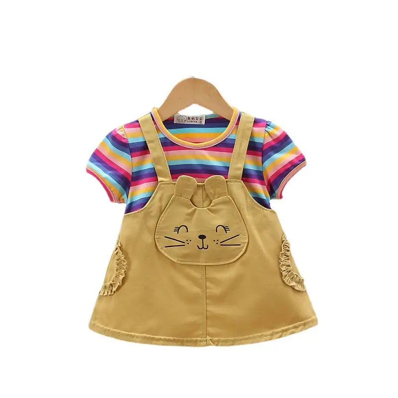 Girls Striped Shorts Set Summer 1-3y