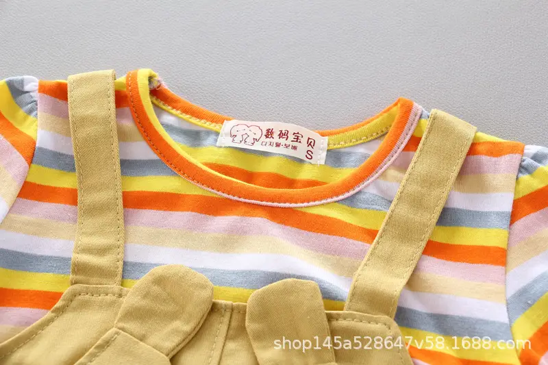 Girls Striped Shorts Set Summer 1-3y — feature 16