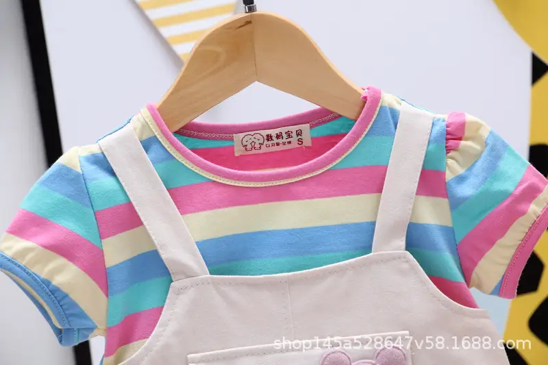 Girls Striped Shorts Set Summer 1-3y — feature 26