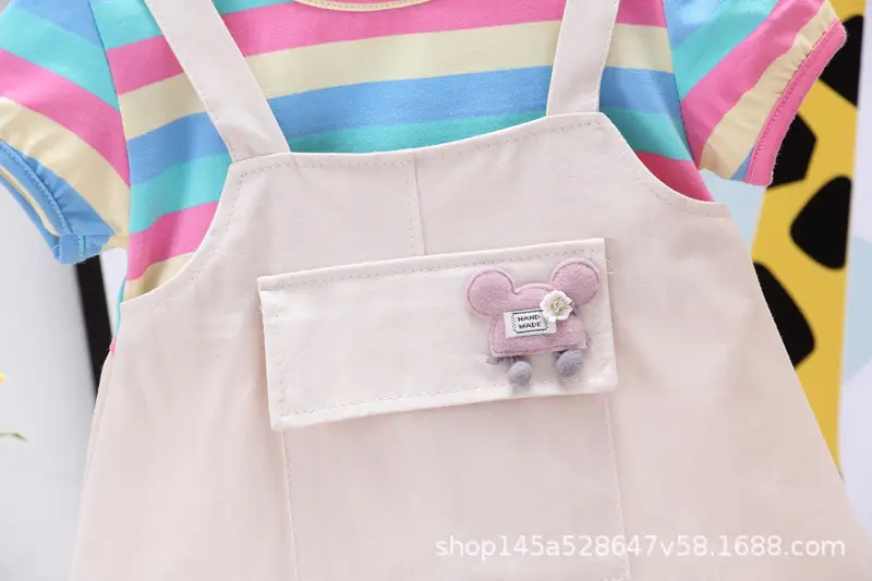 Girls Striped Shorts Set Summer 1-3y — feature 27