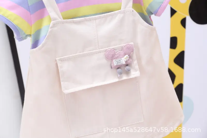 Girls Striped Shorts Set Summer 1-3y — feature 33