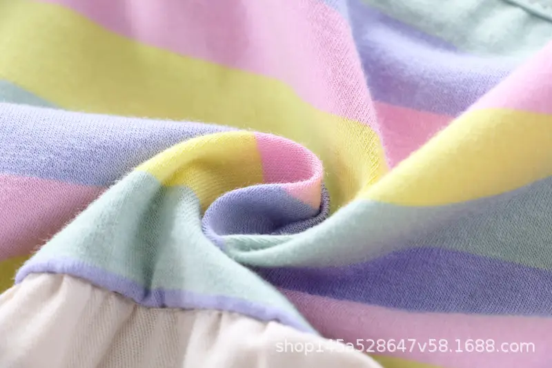 Girls Striped Shorts Set Summer 1-3y — feature 36