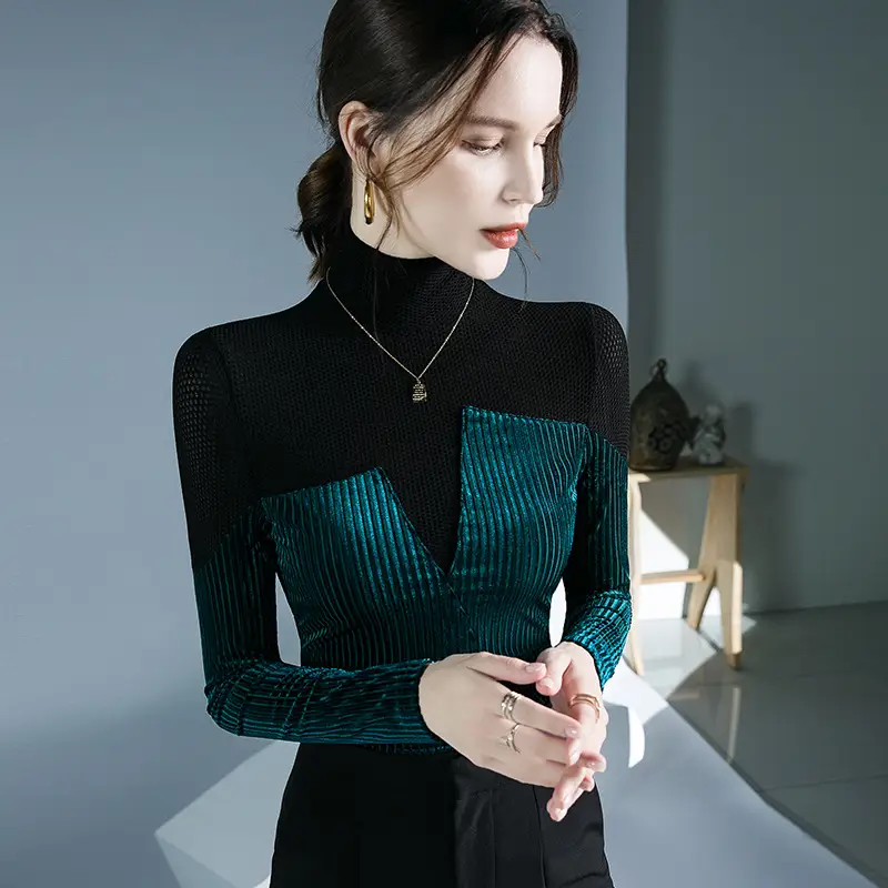 Black Long Sleeve Western Shirt for Women Autumn Winter - Image 3